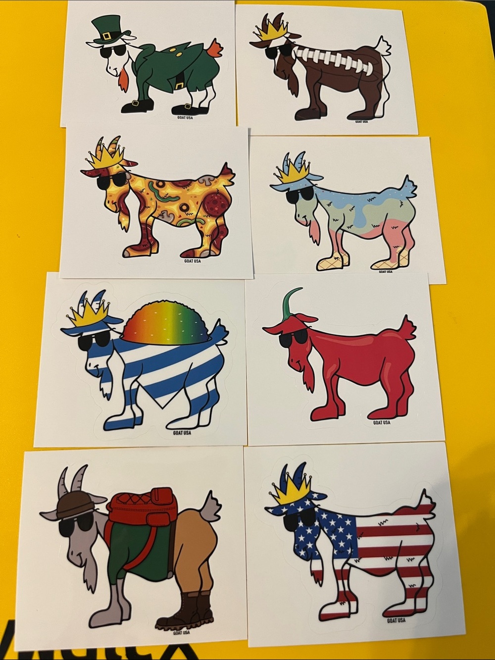 GOAT USA Kids Sticker Pack - Colorful Goat Designs